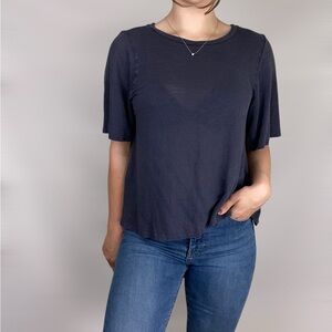 VELVET by GRAHAM SPENCER Annalise Linen Knit‎ Tee Short Sleeve Summer Flo…